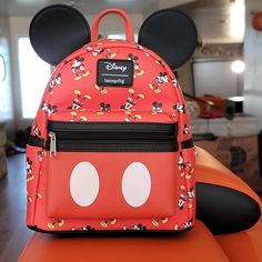 Orange Base And Covered With Mickeys All Over. Bag Is Brand Znew With Tags. I Have Approx 100++ Mire Loungefly Various Other Company's I'm Trying To Get Posted Red Mickey Mouse Backpack For Everyday Use, Mickey Mouse Travel Backpack, Loungefly Purse, Marvel Backpack, Minnie Mouse Toys, Disney Loungefly, Tech Backpack, Purple Backpack, Loungefly Bag