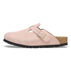 Birkenstock Boston Suede Leather Sandals 'Light Rose' 1026139 Birkenstock Boston Suede, Clogs Birkenstock, Birkenstock Mules, Birkenstock Clog, Birkenstock Clogs, Birkenstock Boston, Sports Sneakers, Rose Lights, Mule Clogs