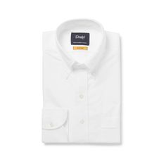 This classic white Drake's shirt has been crafted using traditional techniques in the label's Somerset atelier. Cut from tactile cotton Oxford, it is finished with a neat button-down collar and a patch pocket. It's ideal for layering under crew-neck sweaters or teaming with unstructured tailoring. Shown here with Paul Smith jacket, Paul Smith trousers, J.M. Weston loafers. Drake White, Oxford Shirt Men, White Button Down, Oxford Shirt, Formal Shirts, Button Down Collar, Traditional Techniques, Paul Smith, Somerset