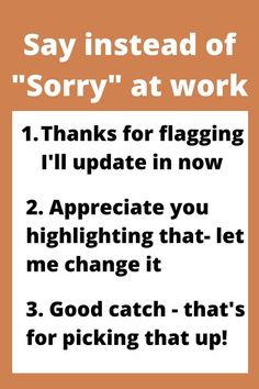 a sign that says sorry at work with an orange background and white lettering on it