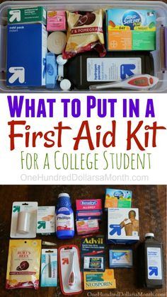 what to put in a first aid kit for a college student