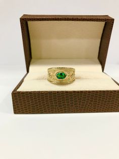 An Eye-Catching Medieval Ring with Shiny Gemstones on top. Gold Byzantine Ring- Emerald Ring - Medieval Ring - Etruscan Ring - Danelian Jewelry Following fine techniques to bring to life according to Etruscan & Byzantine design. ◾ Dimensions: 10.5mm width at the top. ◾ Bottom: 4.5mm width ◾ Materials: Choose your desired material for your ring, (Sterling Silver 925, 9K Solid Gold, or 14k Solid Gold). 18K Solid Gold option is also available, message us! Sterling Silver 925 option is available Byzantine Gold Emerald Ring For Anniversary, Byzantine Style Yellow Gold Emerald Ring For Anniversary, Byzantine Yellow Gold Emerald Ring For Anniversary, Byzantine Gold Emerald Anniversary Ring, 14k Gold Byzantine Style Gift Rings, 14k Gold Byzantine Ring As Gift, 14k Gold Byzantine Ring Gift, Byzantine Ring With Intricate Design For Gift, Byzantine Style Ring With Intricate Design As Gift