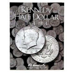 Information on the Kennedy Half Dollar is included, as well as a list of other folders available from H.E. Harris & Co. The folder opens to the left, then to the right. There are 35 slots for half dollars and 1 filled slot for the half dollar issued only in mint sets (if you have this half dollar coin, you will be able to remove this filler).     Dimensions:   Length: 7 3/4"  Width: 5 3/4" Keep the change! The half dollars, that is! This handy Kennedy Half Dollar Folder is perfect for storing al One Million Dollar Bill, One Million Dollars, Half Dollar Coin, Old Coins Worth Money, Rare Coins Worth Money, Coins Worth Money, Coin Worth, Dollar Coin, Coin Holder