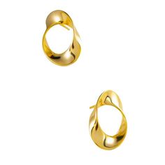 Women's MARIE JUNE Jewelry Möbius Stud Earrings - Metallic These beautiful earrings are made in Sterling Silver and coated with a thick layer of 18K Yellow Gold. 18K Gold Plated jewelry pieces are not only hypoallergenic, but they also do not tarnish. Your earrings are meticulously handcrafted and hand-polished to perfection. These beautiful earrings come as a pair and are made to last a lifetime with proper care. Within your jewelry box, you will find your anti-tarnish squares and jewelry bags. Gold Stud Earrings, Gold Stud, Independent Designers Fashion, Gold Earrings Studs, Gold Studs, Jewelry Bags, Gold Plated Jewelry, Beautiful Earrings, Jewelry Pieces