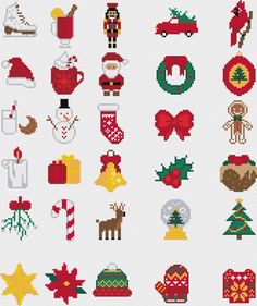 the cross stitch pattern for christmas decorations