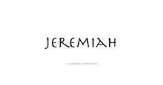 the word jeremah written in black ink