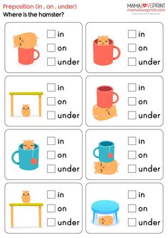 MamaLovePrint . Grade 1 English Worksheets . Prepositions (Level 1 : In, On,… | Teach english to kids, Preposition worksheets kindergarten, English lessons for kids #Is_Are_Worksheets_Grade_1 #Preposition_Worksheets_Kindergarten_Free_Printable #In_On_Under_Worksheet_For_Kindergarten #Position_Words_Worksheet_Grade_1 In On Under Worksheet For Kindergarten, In On Under Behind Worksheet, Preposition Worksheets Grade 1, In On Under Worksheet For Kids, In On Under, In On Under Worksheet, Grade 1 English Worksheets, Preposition Worksheets Kindergarten, Kindergarten English Worksheets