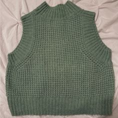 Sage Green Vest From Jessica Simpson. Size = Large. Never Used. Green Cozy Knit Tops, Trendy Green Knit Sweater Vest, Cozy Green Knit Top, Green Cable Knit Tops For Layering, Fitted Soft Knit Casual Sweater Vest, Casual Fitted Soft Knit Sweater Vest, Green Chunky Knit Top For Layering, Green Chunky Knit Top, Casual Fitted Chunky Knit Sweater Vest