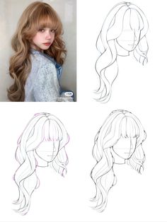 Elven Royalty, Face Framing Layers With Bangs, Layers With Bangs, 15 Hairstyles, Catrina Tattoo, Hair Illustration, Framing Layers