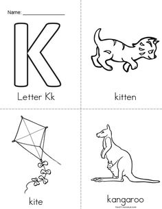 the letter k worksheet with pictures of animals and letters to learn how to read them