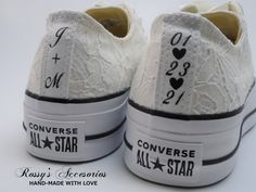 the converse all star is decorated with love