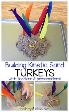 this is an easy and fun activity for kids to make their own turkeys with toddlers and preschoolers