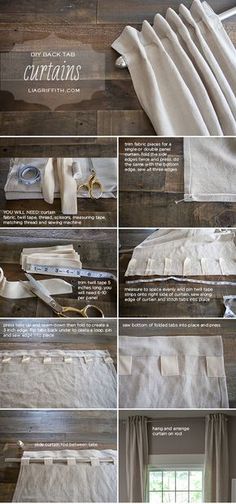 the instructions for how to make a diy curtain