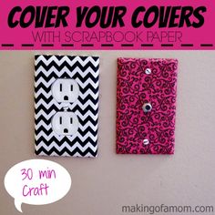 the cover your covers with scrapbook paper is easy to make and looks great on any surface