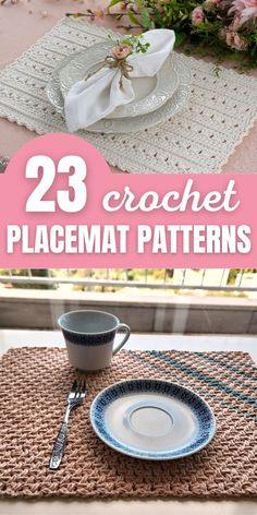 crochet placemat collage Placemat Patterns, Crochet Placemat, Diy Placemats, Crochet Placemat Patterns, Crochet Table Mat, Crochet Tablecloth Pattern, Crochet Mat, Free Crochet Doily Patterns, Crochet Placemats