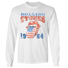 Big fans of the 60s rock band The Rolling Stones will love this 94 Bootleg long sleeve tee. Big fans of the 60s rock band The Rolling Stones will love this 94 Bootleg long sleeve tee.  Crewneck Long sleevesFABRIC & CARE Cotton Machine wash Imported Size: XXL. Color: White. Gender: male. Age Group: adult. Pattern: Graphic. Material: Cotton Blend. Retro T-shirt For Fall Concert, Retro Fall Concert T-shirt, Retro Fall Concert Tops, Retro Fall Tops For Concert, Retro Tops For Fall Concerts, Long Sleeve Concert T-shirt For Spring, Spring Concert Long Sleeve T-shirt, Long Sleeve T-shirt For Spring Concert, Retro Winter T-shirt With Graphic Print