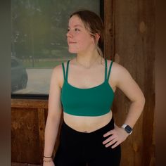 Light Support Padded Strappy Sports Bra By Kimberly C Feel Confident All Day Long With This Moisture Wicking, Four-Way Stretch Padded Sports Bra. Light Support With Removable Pads. Hps S - 13" M - 13.25" L - 13.5" Fabric: 75% Nylon, 25% Spandex Model Is Wearing A Size Small Honey Threads Llc Insta: @Shophoney.Threads Tiktok: @Shophoneythreads Website: Www.Shophoneythreads.Com Casual Strappy Gym Activewear, Casual Strappy Yoga Activewear, Green Activewear With Adjustable Straps For Sports, Casual Strappy Sports Bra For Workout, Green Sports Bra With Adjustable Straps For Yoga, Green Yoga Sports Bra With Adjustable Straps, Casual Strappy Sports Bra For Gym, Casual Green Yoga Sports Bra, Casual Activewear With Straps For Gym