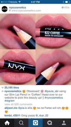 Lipstick Colours, Nyx Lip Liner, Maquillage Yeux Cut Crease, Nyx Lip, Head Games, Nails Health, Beauty Make-up, Nyx Makeup, Style Nails