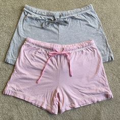 Carole Hochman Nwot Size Small 2 Pajama Bottoms Elastic Waist With Draw String No Pockets One Is Pink And Whit Stripe One Is Gray And White Stripe Excellent Condition Smoke And Pet Free Home Thank You For Looking Pajama Lounge, Girly Girl Outfits, Lounge Shorts, Pajama Bottoms, Pajama Shorts, Shorts Set, Girly Girl, Short Sets, Women's Intimates