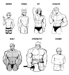 the different types of bodybuilding muscles and their corresponding parts are shown in black and white