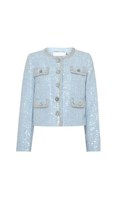 Perfect for any occasion, this unique jacket features a playful mix of sequins and boucle fabric for a touch of fun and sophistication. Make a statement and stand out from the crowd with this must-have piece! Main Fabric: Ground Fabric： 88% Polyester 11% Viscose 1% Metallised Fibre Connective Yarn 1: 100% Polyamide Connective Yarn 2: 100% Polyester (Exclusive Of Decorations) Lining: 100% Polyester Colour may vary due to lighting on images. The product images (without model) are closest to the tr Unique Jackets, Black Tie Gala, Boucle Jacket, Boucle Fabric, Swimwear Dress, Plus Size Shopping, Plus Size Kleidung, Satin Slip Dress, Plus Dresses