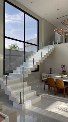 staircase design modern stair walls Living Room With Stairs Ideas, Stair House Design, Stairs Design Modern Interiors, Home Stairs Design Interiors, Modern House Staircase, Modern House Stairs, Stairs In House, House Stairs Design, Living Room With Stairs