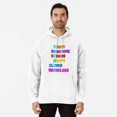 Funny Handsome Strong Happy Clever Marvelous - Best Perfect Gift Idea For Glow Parents Anniversary. World Eve Bright Starry. Special Naughty June. Bird Warm Stronger Brilliant. Daddy Knowledge Fathers by stylishopgifto8 | Redbubble Flag Colors, Outfit Casual, Long Beach, Hoodie Design, Make Money Online, Money Online, Pullover Hoodie, My Art