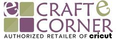 the logo for craft & corner, an authorized retailer of cricut products and accessories