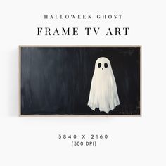 a black and white poster with a ghost on it