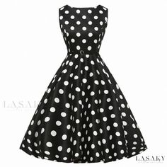 Lasaky - Luxurious Evening Gown with Intricate Flower Design and Belt Black Sleeveless Retro Dress, Retro Black Sleeveless Dress, Elegant Black Printed Dress, Vintage Black Printed Dress, Black Floral Print Dress For Wedding, Black Printed Party Dress, Black Floral Print Wedding Dress, Classic Polka Dot Dress For Spring, Retro Black Wedding Dress