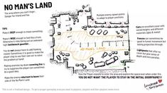 a map showing the location of no man's land, which is located in an area