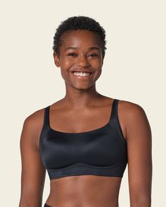 The Everyday Bra is the perfect combination of coverage, comfort, and support. It's super soft to the touch and has light structure. The back, underbust band, and sides are lined in our signature PowerSlim® fabric for a smoothing effect. It has wireless, pocketed cups with fixed contour padding for a more rounded look, naturally. High coverage under the arms, in the front, and in the back for complete confidence. It has adjustable, flat straps that can be worn classic or criss-cross. This daily Supportive Padded Bra In Solid Color, Supportive Padded Bra, Full Coverage Stretch Nursing Bra, Supportive Padded Full Coverage Nursing Bra, Full Coverage Stretch Bra With Moderate Back, Solid Full Coverage Bra With Moderate Back Coverage, Full Coverage Bra With Moderate Back Coverage, Supportive Padded Full Coverage Bra, Supportive Fitted Bra With Removable Pads