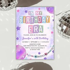 a birthday party with disco balls and lights