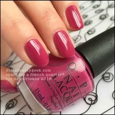 Patrick Nagel, Opi Nail Colors, Valentine Nails, Opi Nail Polish, Colorful Nail Designs, Pink Nail, Opi Nails, Manicure Y Pedicure, French Quarter