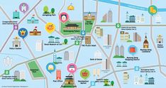 a map of the city with all its attractions and places to go on this trip