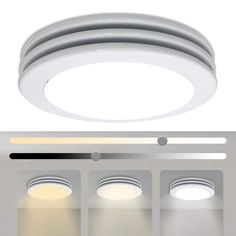 an image of three lights on the ceiling