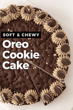 the cover of soft and chewy oreo cookie cake