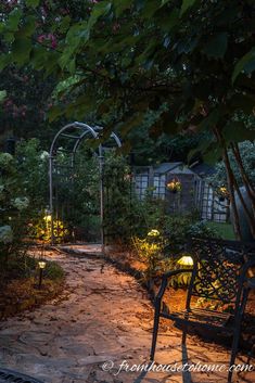 How To Design And Install Landscape Lighting In Your Yard Landscaping Diy, Backyard Privacy, Hidden Garden, Magic Garden