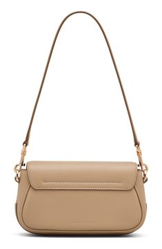 A tonal double-J logo details the flap of this leather shoulder bag you can carry on a gleaming chain or sling over your shoulder with the sleek leather strap. Magnetic-snap flap closure Removable shoulder strap; removable chain strap Interior wall pocket Twill lining Leather Imported Formal Beige Saddle Bag With Detachable Strap, Beige Flap Bag With Detachable Strap, Beige Flap Shoulder Bag With Branded Hardware, Beige Flap Bag With Gold-tone Hardware, Beige Flap Bag With Adjustable Strap For Evening, Beige Evening Flap Bag With Adjustable Strap, Evening Shoulder Bag In Beige With Branded Hardware, Beige Flap Bag With Magnetic Closure, Beige Leather Flap Bag With Metal Hardware