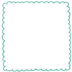 a square frame with scalloped edges