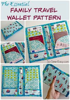 the essential family travel wallet pattern