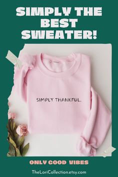 Embrace the winter season in our simply thankful winter sweatshirt! This cozy shirt is designed for women who love casual minimalist outfits. Perfect for family gatherings, church outfits or everyday wear, it’s a must-have for your winter wardrobe. Stay thankful, grateful, and blessed all season long. Add this thankful winter shirt to your cart today and enjoy the ultimate in comfort and style! Fall Aesthetic Clothes, Casual Minimalist Outfit, Thanksgiving Tradition, Retro Shirt Design, Xmas Gift Ideas, Thankful Thanksgiving, Minimalist Outfits, Thanksgiving Sweater, Feeling Thankful