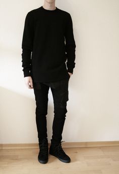 Edgy Outfits Grunge, Black Outfit Men, Guys Clothing Styles, Cool Outfits For Men, Stylish Mens Outfits, Mens Casual Outfits