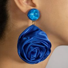 This Unique Pair Is A Wonderful Addition To Your Wardrobe And Your Style; Sure To Get Lots Of Compliments! Gsunmw50400jml0 Blue Flower Shaped Earrings For Summer, Blue Flower-shaped Summer Earrings, Blue Flower-shaped Party Earrings, Blue Flower Shaped Party Earrings, Elegant Blue Summer Earrings, Blue Flower Shaped Jewelry For Party, Blue Flower Earrings For Summer Party, Elegant Blue Flower Earrings, Rose-colored Earrings For Party