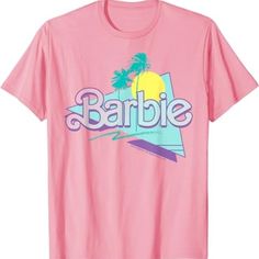 a pink shirt with the word barbie on it