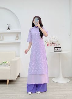 🌻Materia: Vải tơ voan Stretchy level: 0/10 This set includes: 1 ao dai top and 1 pants 🌻 The measurement of this ao dai (long dress) is in Vietnamese size (American size tends to be bigger for the same size). Please LOOK AT THE SIZE CHART CAREFULLY BEFORE ORDERING. There might have some chalk writings on the fabric due to making process. These marks can be washed away easily. 🌻🌻No returns or exchanges Buyer can contact seller about any issues with an order. 🌸 Follow us Facebook/aodaiemily www.aodaiemily.com 💜 Thank you very much!💜 Fitted Purple Sets With Short Sleeves, Fitted Purple Kurta For Spring, Traditional Purple Sets For Spring, Spring Fitted Purple Kurta, Spring Purple Ao Dai, Fitted Purple Kurta For Summer, Fitted Purple Summer Kurta, Chalk Writing, Fort Worth