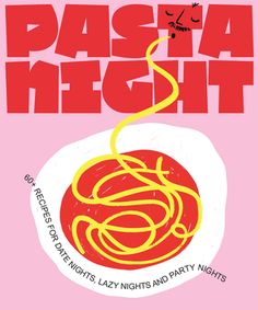 the cover of pasta night with spaghetti on it