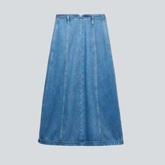 Make a statement this summer with our Nineties-trend long denim skirt from the 2023 Spring-Summer Collection! An iconic combination of contemporary fashion and nostalgic grunge. this mid-waisted skirt is patterned to hug your silhouette. ensuring you look effortlessly chic while feeling relaxed.Key Highlights: Grunge Galore: Inspired by the iconic '90s grunge movement. this skirt exudes an effortlessly cool attitude. Distinctive Seams & Washed Pattern: Expertly crafted seams and wear and tear. c Trendy Long Denim Skirt For Summer, Spring Straight-leg Denim Blue Skirt, Trendy Relaxed Denim Skirt For Summer, Trendy Relaxed Fit Denim Skirt For Summer, Denim Blue Midi Skirt With Pockets, Trendy Denim Blue Midi Skirt, Summer Midi Denim Skirt, Trendy Denim Flared Skirt Bottoms, Blue Midi Denim Skirt For Summer