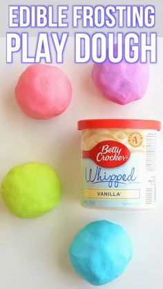 edible frosting play dough is an easy recipe for kids to make