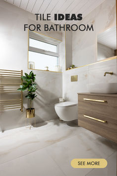 Elegant bathroom with large marble floor tiles Dream Ensuite, Tile Ideas For Bathroom, Modern Bathroom Tiles, Tiles For Bathroom Walls, Bathroom Main, Bathroom Downstairs, Large Format Tiles, Non Slip Bathroom Flooring, Bathroom Wall Tiles